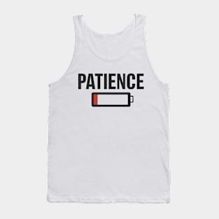 Battery Patience Work Stress Level Tank Top